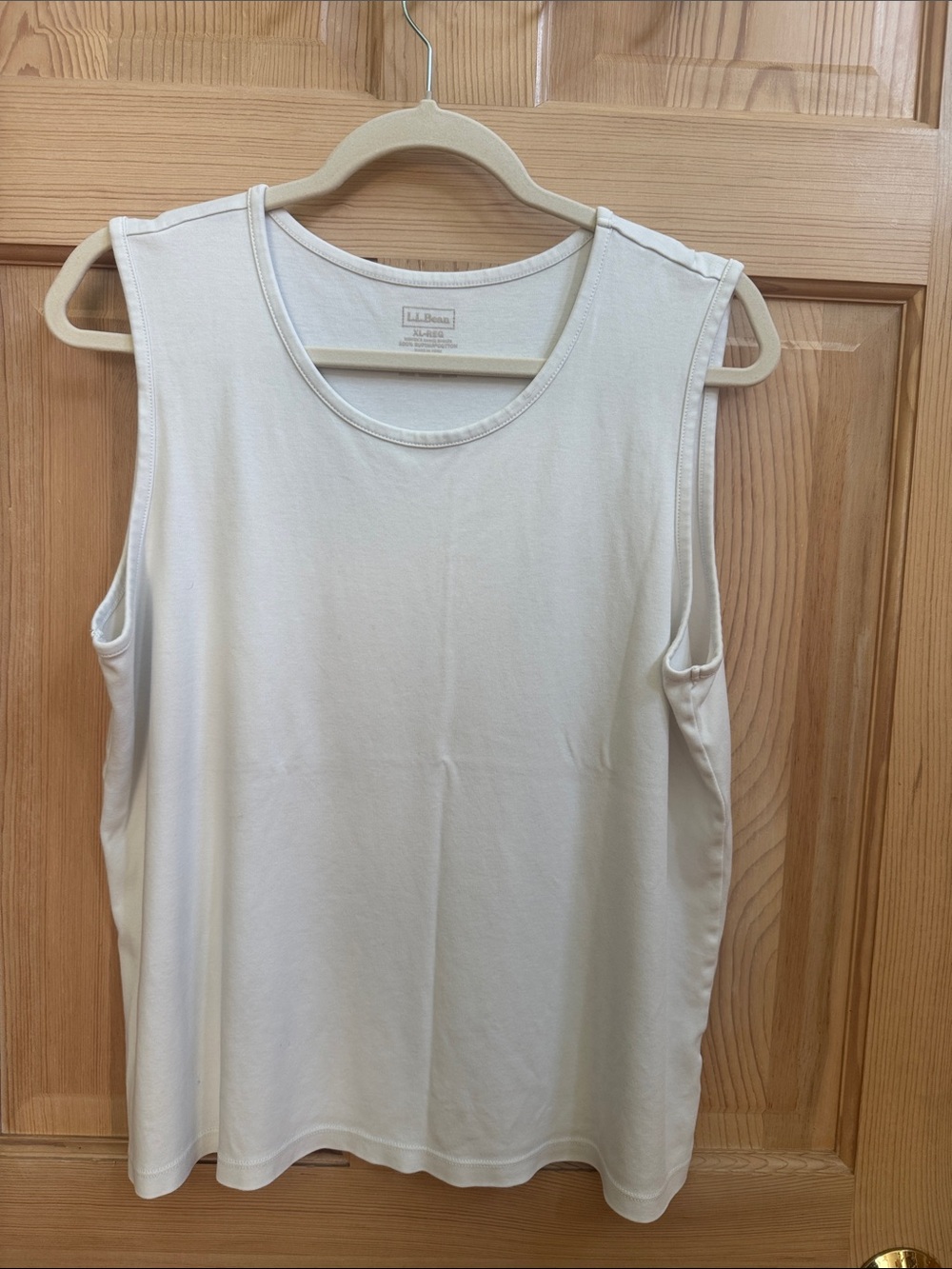 L.L. Bean Women's Cream Scoop Neck Tank